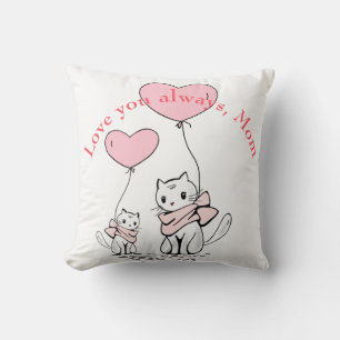 Almofada Personalizado de Gato e Gatinho da Mãe de Kawaii