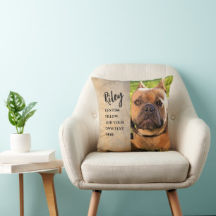 Almofada personalizado do cão adicionar a sua própria fotog