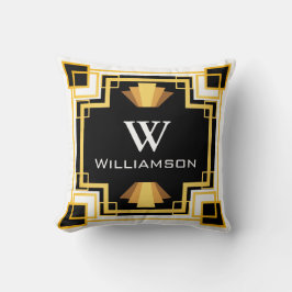 Almofada Personalizado - Estilo geométrico Dourado e Preto