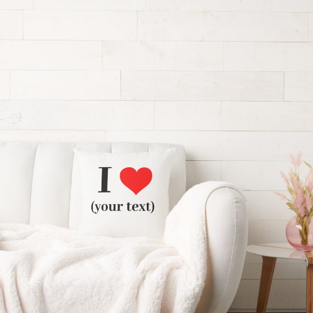 Almofada PERSONALIZADO! I Heart Travesseiro decorativo 16"  (Sofá)