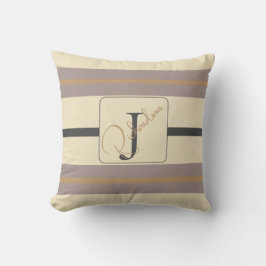 Almofada Personalizado Moderno Neutro Chic com Listra Doura