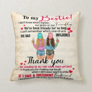 Almofada Personalizado Para Minha Bestie, Amigos Presente P