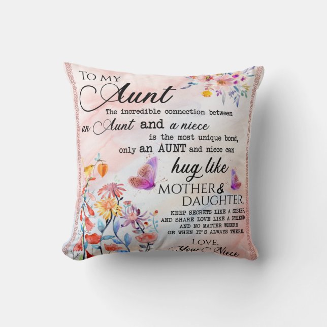 Almofada Personalizado Para Minha Tia Da sobrinha (Frente)