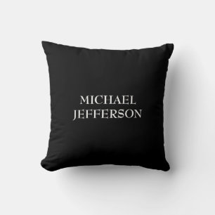 Almofada Personalizado Personalizado Preto Branco Simples E