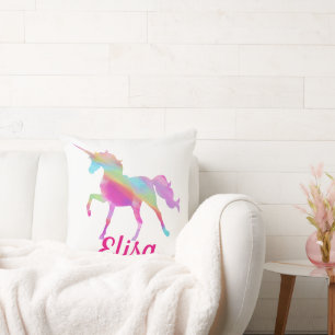 Almofada Personalizado. Rainbow Unicorn.