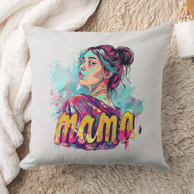 Almofada Personalizado Retro Mama Pop Art (13) (Cobertor)