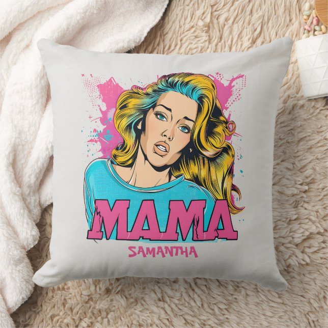 Almofada Personalizado Retro Mama Pop Art (20) (Cobertor)