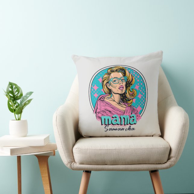 Almofada Personalizado Retro Mama Pop Art (8) (Cadeira)
