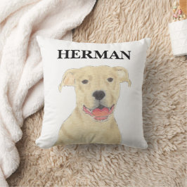 Almofada Personalizado Reversivelmente Fawn Tan Pitbull Sta