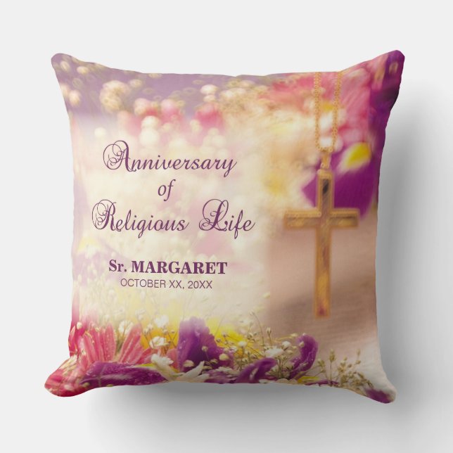 Almofada Personalizar, Aniversário da Vida Religiosa, freir (Frente)