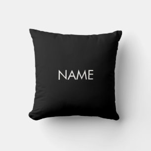 Almofada Personalizar com nome, texto preto minimalista