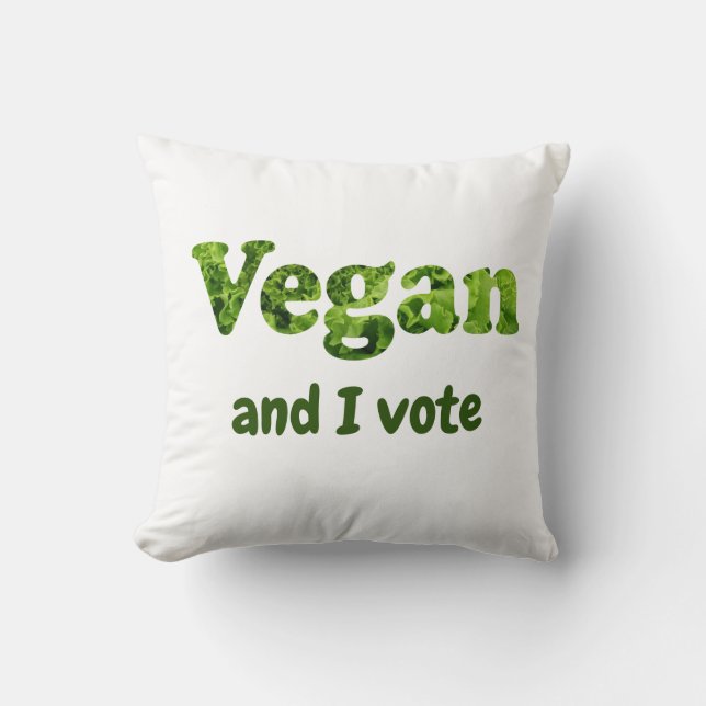 Almofada Personalizar eleitor ativista do Vegan (Frente)