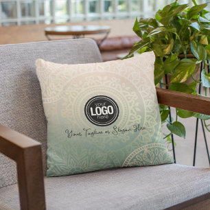 Almofada Personalizar logotipo de empresa Ioga Verde Eleg