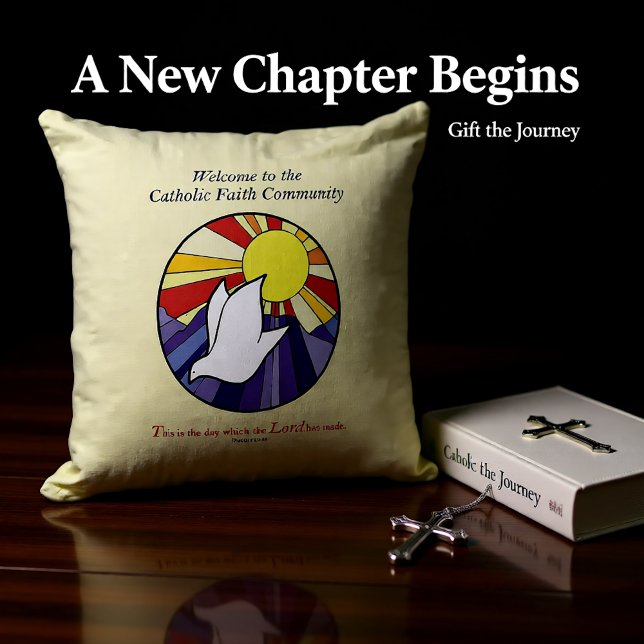 Almofada Personalizar nome, círculo de porta RCIA em amarel (Criador carregado)