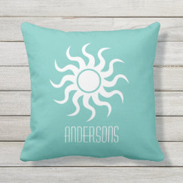 Almofada Personalizar nome Summer Sun Light Green