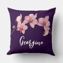 Almofada Personalizar o fluido das Orquídeas de Moda Rosa-C