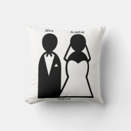 Almofada Personalizar Silhueta de Casal de Casamento de Íco