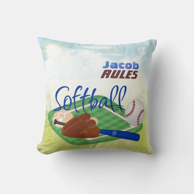 Almofada Personalizar Travesseiro Softball (Frente)