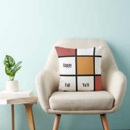 Almofada Personalizável estilo Mondrian em ouro enferrujado