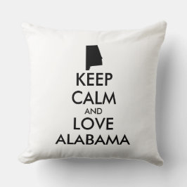 Almofada Personalizável MANTENHA A CALMA e AME ALABAMA
