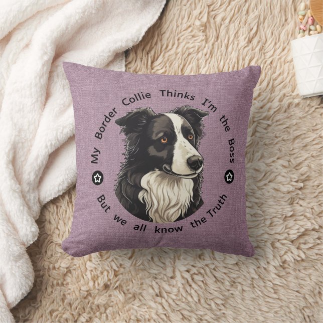 Almofada Personalizável: Meu Fronteira Collie pensa que eu  (Cobertor)