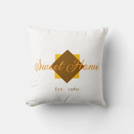 Almofada Personalizável Sweet Home – Fundada em xx