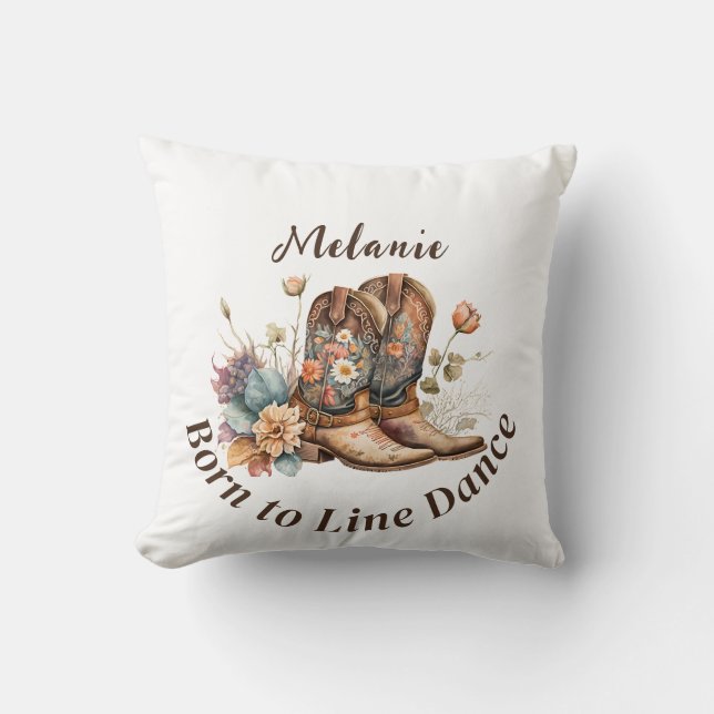Almofada Personalize Dança de Linha Boho Ocidental (Frente)