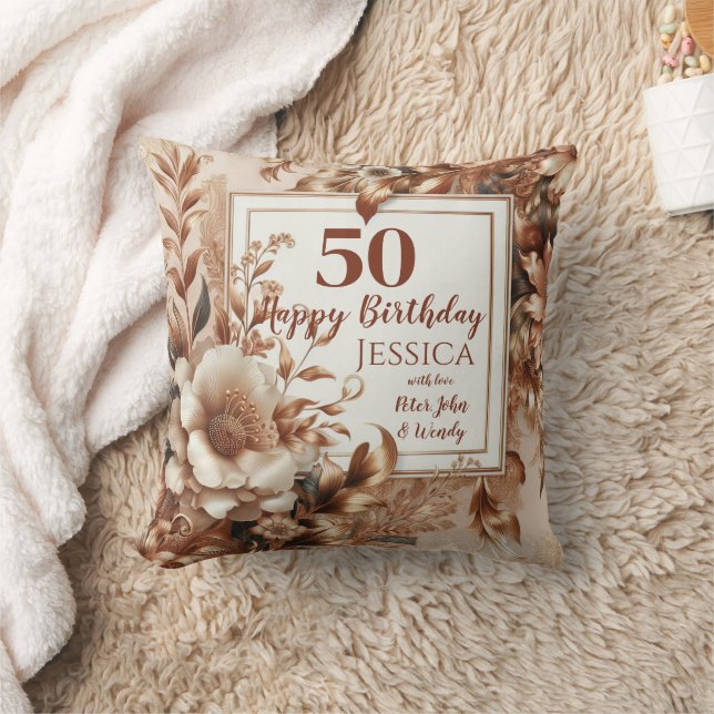 Almofada Personalize este feliz aniversário (Cobertor)