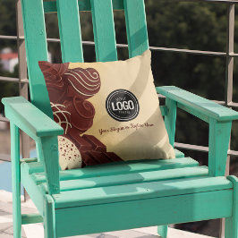 Almofada Personalize o moderno Chocolate Business