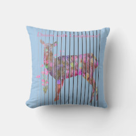 Almofada Personalize o sonho com cervo, flores