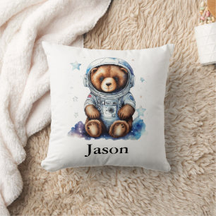 Almofada Personalize o Urso do Astronauta da Sala de Crianç
