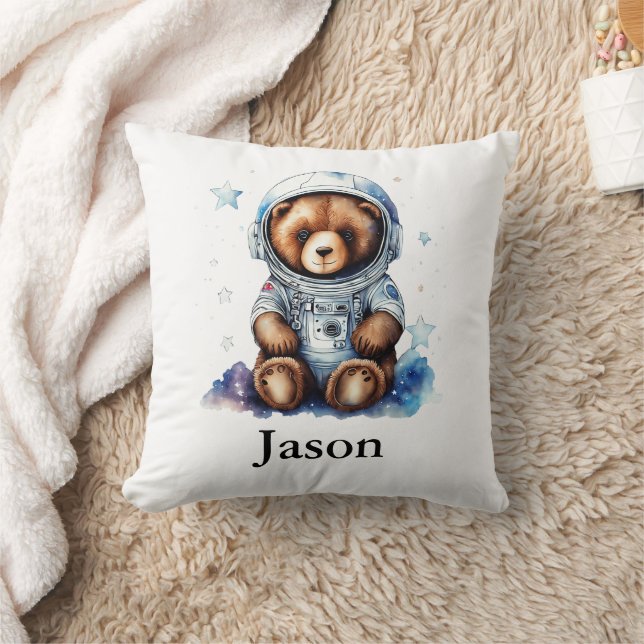 Almofada Personalize o Urso do Astronauta da Sala de Crianç (Cobertor)
