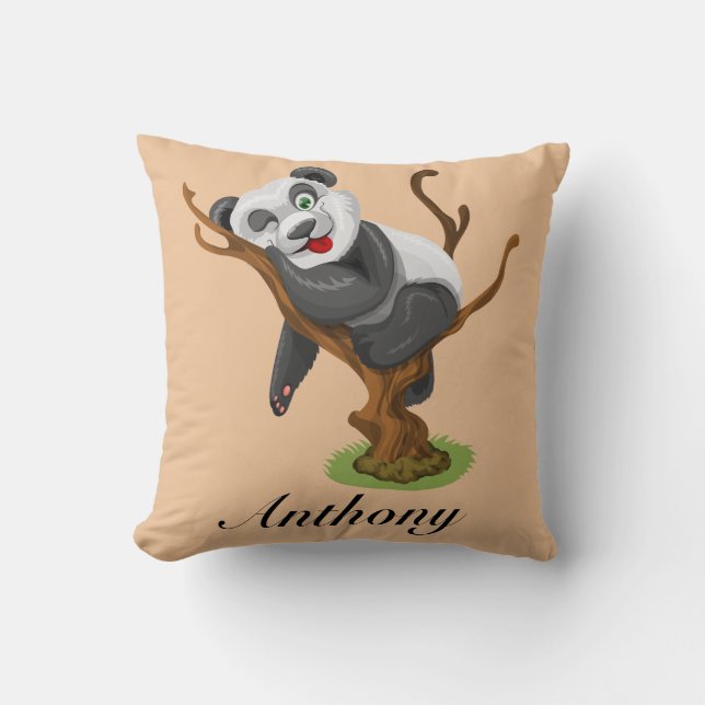 Almofada Personalize Seu Próprio Panda De Bebê Bonito (Frente)