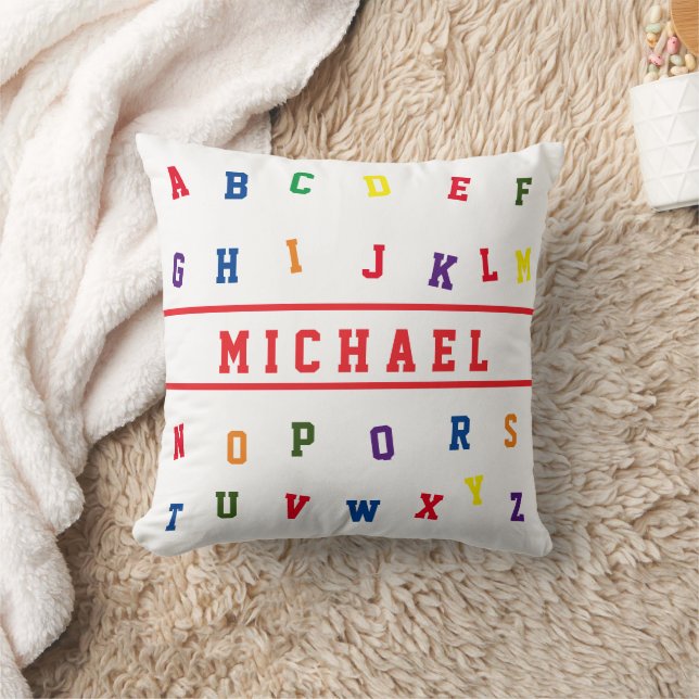 Almofada Personalized Alphabet  Throw Pillow (Cobertor)