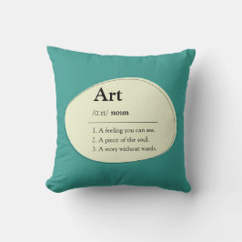 Almofada Personalized Art Dictionary Style Throw Pillow