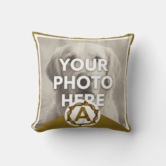 Almofada Personalized Artisan Monogram A | Wood Frame (Frente)