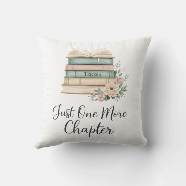 Almofada Personalized Book Lover “Just One More Chapter (Verso)