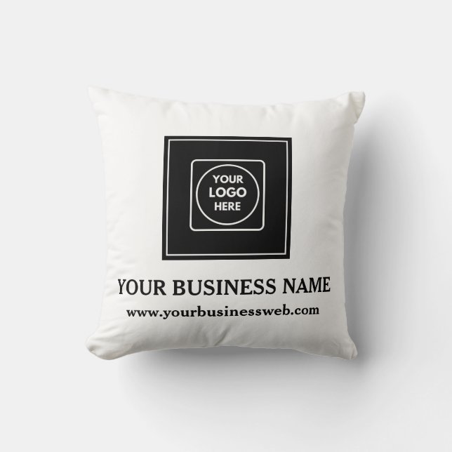 Almofada Personalized Business Logo Branding Throw Pillow (Frente)
