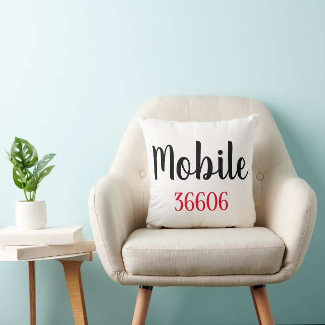 Almofada Personalized City, Zip Throw Pillow (Cadeira)