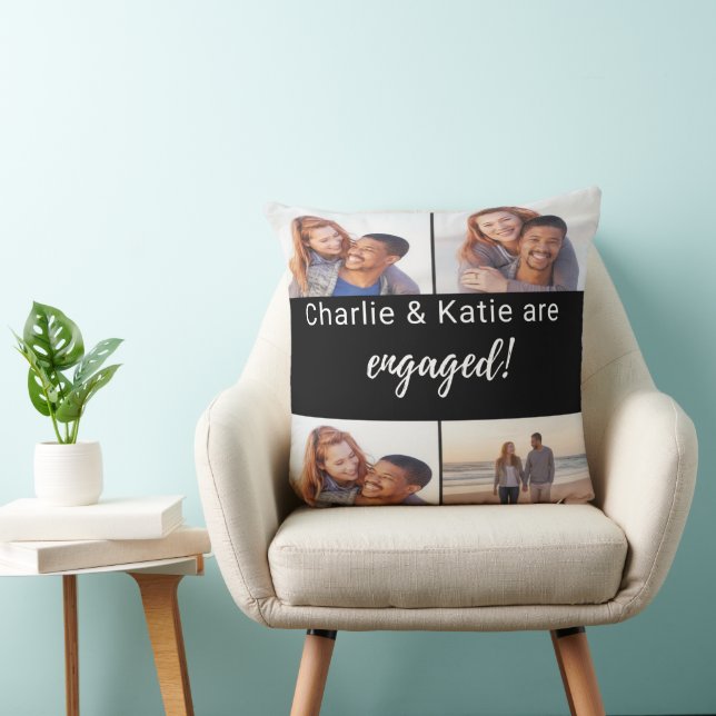 Almofada Personalized Couple Collage Throw Pillow (Cadeira)