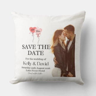 Almofada Personalized Couple Photo & Wedding Details