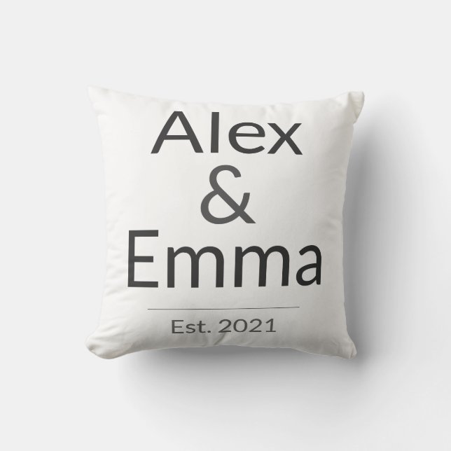 Almofada Personalized Couples Mug – Custom Names & Year Gif (Frente)