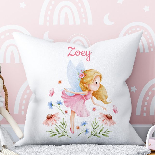 Almofada Personalized Fairy Girl Nursery Pillow (Criador carregado)