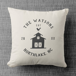 Almofada Personalized Farmhouse Barn Family Name