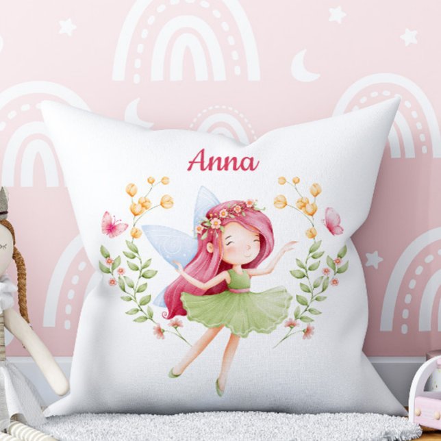 Almofada Personalized Feminine Fairy Girl Throw Pillow (Criador carregado)