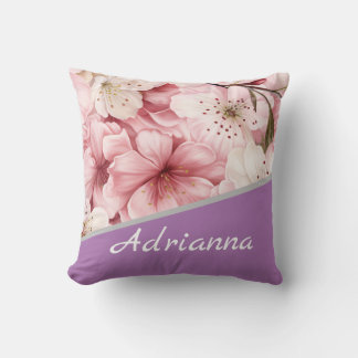 Almofada Personalized Floral Name