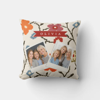 Almofada Personalized Folk Scandi Boho Vintage Floral 