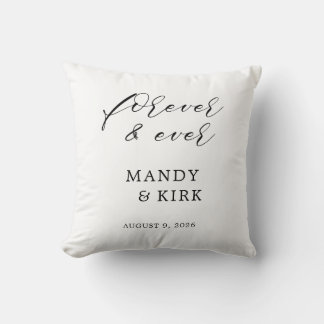 Almofada Personalized “Forever" Custom Wedding Gift 