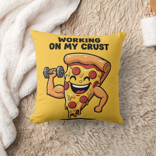 Almofada Personalized Funny Pizza Weightlifting Pun  (Cobertor)