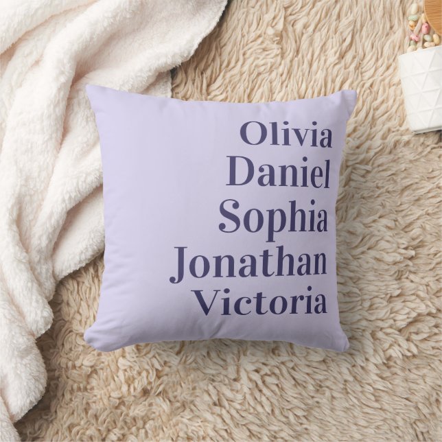Almofada Personalized Grandchildren Names | Lavender  (Cobertor)